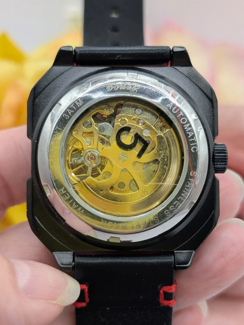 Genoa Automatic Mechanical Watch Stainless Steel & Leather